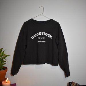 "Woodstock" Cropped Crew Neck